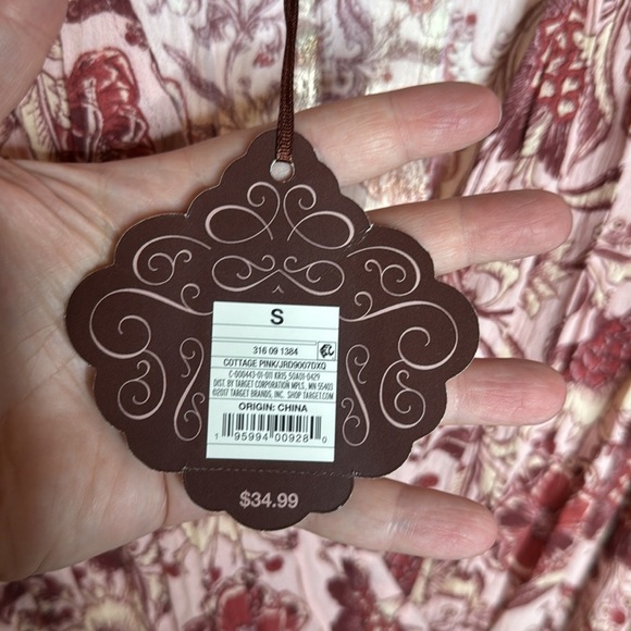 NWT Knox Rose Short Sleeve Wrap Maxi Dress Pink Floral Size Small - Picture 11 of 12